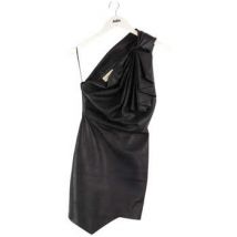 Robe courte Alexandre Vauthier Robe en cuir noire