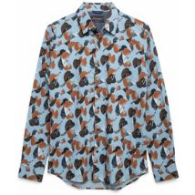 Chemise Mascaret - Chemise manches longues - bleue et marron