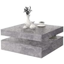 Tables basses Coffee Table Basse Pivotante Béton Gris Clair