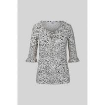 Blouses Enorsia Imprimé polka dot Col en volant Jersey Blouse