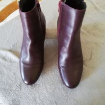 Bottines Betty London bottines cuir bordeaux
