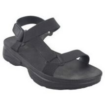 Sandales compensées Kelara 42024 dame noire de plage