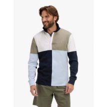 Polo Eden Park Polo manches longues bleu en coton