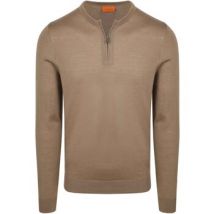 Pull Suitable Crew Zip Merino Taupe