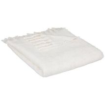 Plaids, jetés Atmosphera Plaid Kodi blanc ivoire