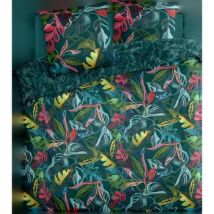Parures de lit Atmosphera Parure de lit Selva bleu 100% coton OEKO-TEX