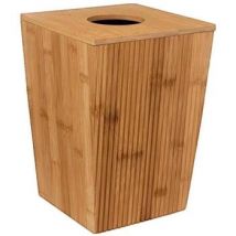 Malles, coffres de rangements 5Five Poubelle Bambou Beige 6L