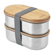 Lunchbox Black & Blum Lunchbox Bento 2 Compartiments Acier Inoxydable