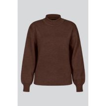 Sweatshirts Enorsia Pull femme brun foncé à col rond