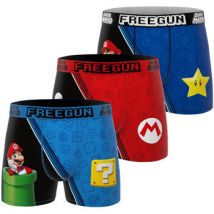 Boxers Freegun Lot de 3 boxers homme Super Mario Bros