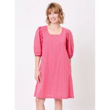 Robe courte La Fiancee Du Mekong Robe rayures coton bio manches 3/4 ALICK
