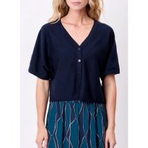 Gilet La Fiancee Du Mekong Gilet court en maille uni MELIO