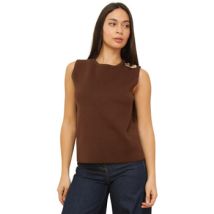 Debardeur La Modeuse Tops, t-shirts pour femme - Marron -
