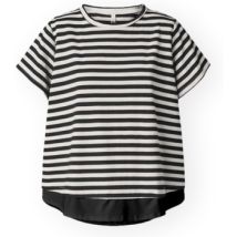 T-shirt Wendy Trendy Top 220692 - Black/Ecru