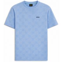 T-shirt BOSS T-shirt en coton mélangé à motif jacquard balle de tenis TS_