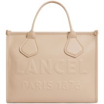 Sac à main Lancel Paris 1876 Sac cabas Lancel Jour M en cuir couleur cappuccino