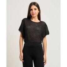 Blouses Yes Zee T-shirt col rond avec élastique à la taille
