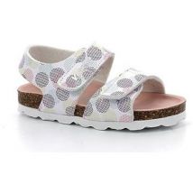 Sandales plates Kickers Summerkro, Sandales Fille, Blanc Pois