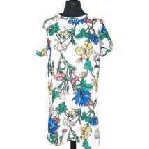 Robe courte Zara Robe Taille 38 / M Blanc