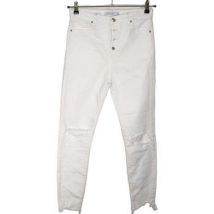 Jeans skinny Bershka Jean Taille 38 / M Blanc