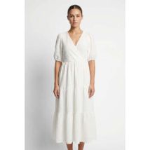 Robes midi Stradivarius Robe Taille 38 / M Blanc