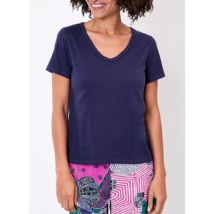T-shirt La Fiancee Du Mekong T-shirt coton bio uni col tressé EMON
