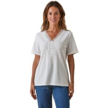 Blouses Daxon by - Tee-shirt manches courtes avec macramé