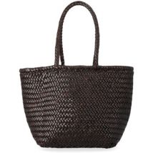 Sac à main Dragon Diffusion Sac Basket Small en cuir marron