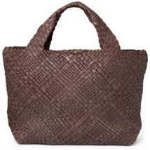 Sac à main Visonà Borsa Visonà Esmeralda in pelle intrecciata color testa di