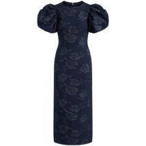 Robes midi Rotate Robe tissu jacquard bleu
