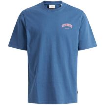 T-shirt Les Deux T-Shirt Brady Hoop en coton bleu