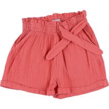 Short enfant Vertbaudet Short gaz de coton rose