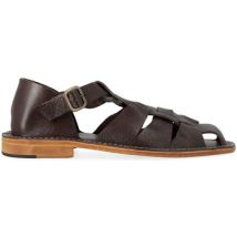 Sandales plates Astorflex Sandale en cuir couleur café