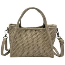 Sac à main Kate H Sac à main tressé femme taupe