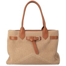 Sac à main Ballantyne Sac Kate 993 en cuir et raphia beige