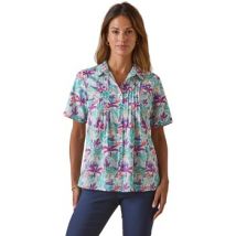 Chemise Daxon by - Chemisier effet plastron manches courtes