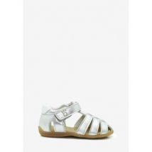 Sandales enfant benjie Muzzano Premiers pas Argent Blanc