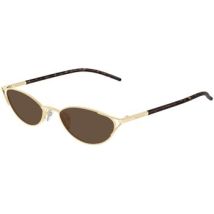 Lunettes de soleil McQ Alexander McQueen AM0563S Lunettes de soleil, Or/Marron, 50 mm