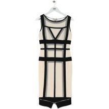 Robe courte Hervé Léger Robe beige