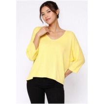 Pull Kebello Pull V F, Jaune