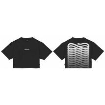 T-shirt Propaganda PRTS811-01 CROP T-SHIRT-RIBS WOMAN BLACK