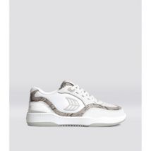 Baskets basses Cariuma UBA cuir blanc daim léopard