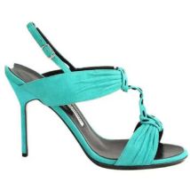 Sandales à talon Manolo Blahnik Talons turquoises