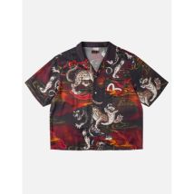 Chemise Evisu 2ESHTM6SS1032 HT LEOPARD AOP SS SHIRT-BLKA ALLOVER BLACK