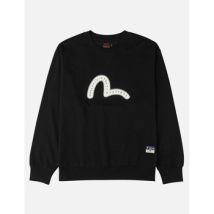 Sweatshirts Evisu 2ESHTM6SW1064 HT SEAGULL EMB SWEATSHIRT-BLKX BLACK