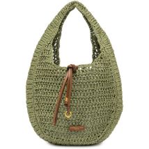 Sac Bandouliere Gianni Chiarini Sac en paille crochetée verte