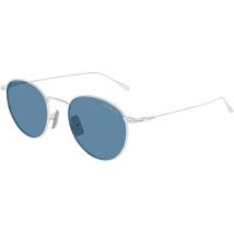 Lunettes de soleil Montblanc MB0473S Lunettes de soleil, Argent/Bleu, 50 mm