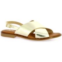 Sandales plates Kaola Nu pieds cuir laminé