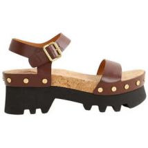 Sandales compensées Chloe Mules marron