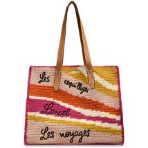Cabas Lancel Paris 1876 Sac Lancel Tote L Summer Mania en coton rose